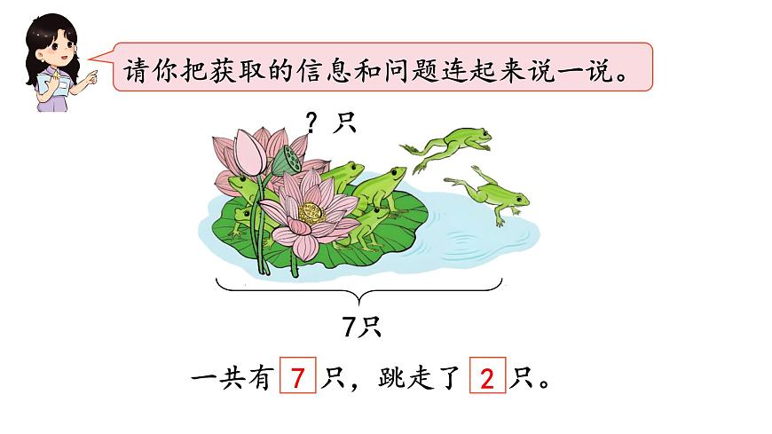 2025年人教一年级数学上册 2.2.3  解决问题（2）（课件）第4页
