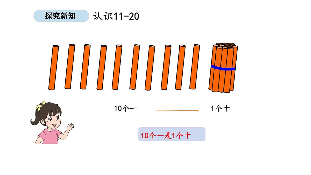 北京版数学一年级上册4.1 认识11-20（课件）第8页
