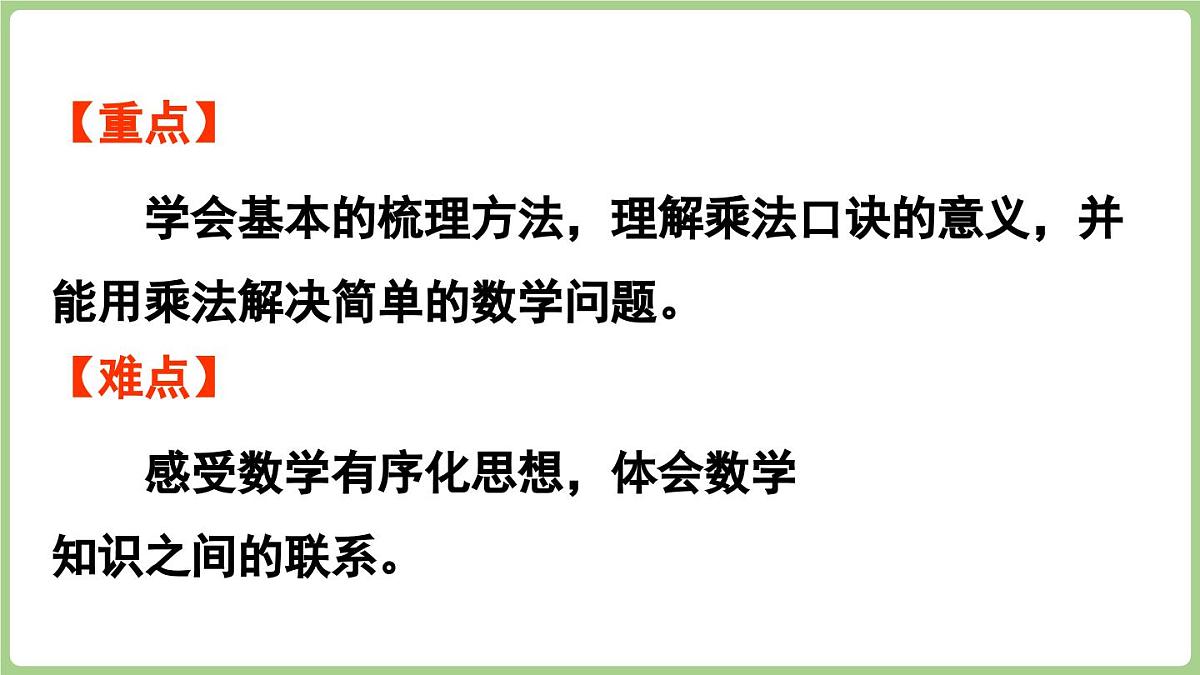 冀教版数学二年级上册三、乘法口诀 整理与复习 (课件）第3页