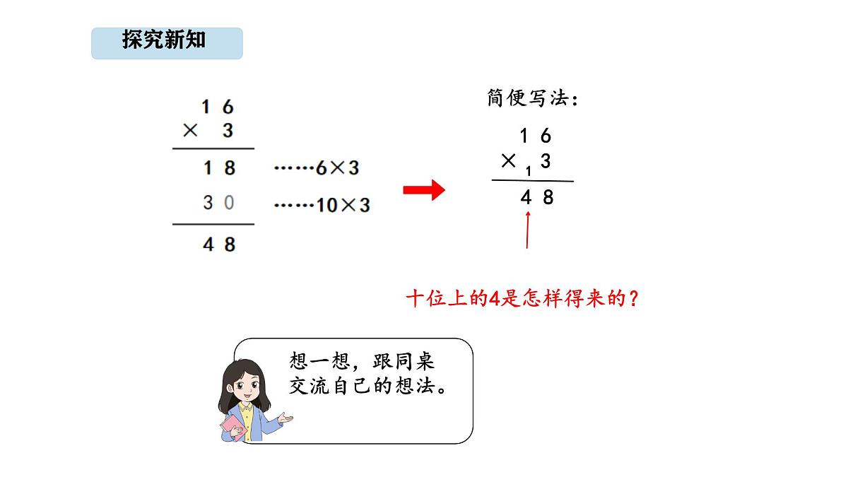 人教版数学三年级上册4.3 多位数乘一位的笔算（一次进位）(1)（课件）第8页