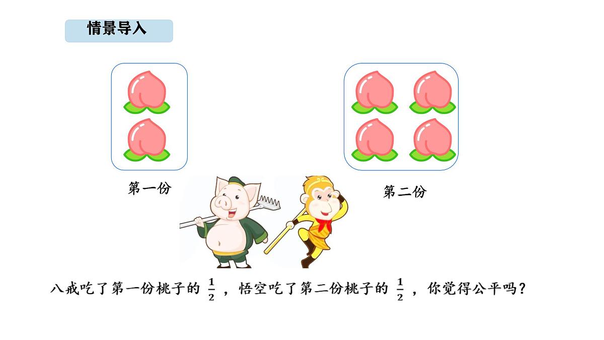 人教版数学三年级上册6.6    “1”是群体时分数的含义（课件）第2页