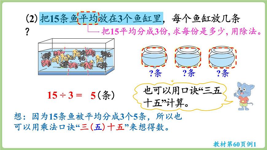 冀教版数学二年级上册5.1.1 用口诀计算乘法和除法 (课件）第8页