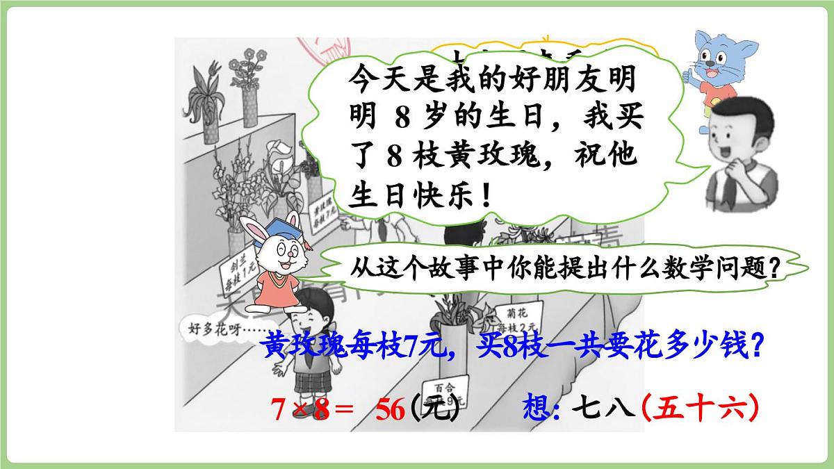 冀教版数学二年级上册五用乘法口诀求商-连环画故事会 (课件）第6页