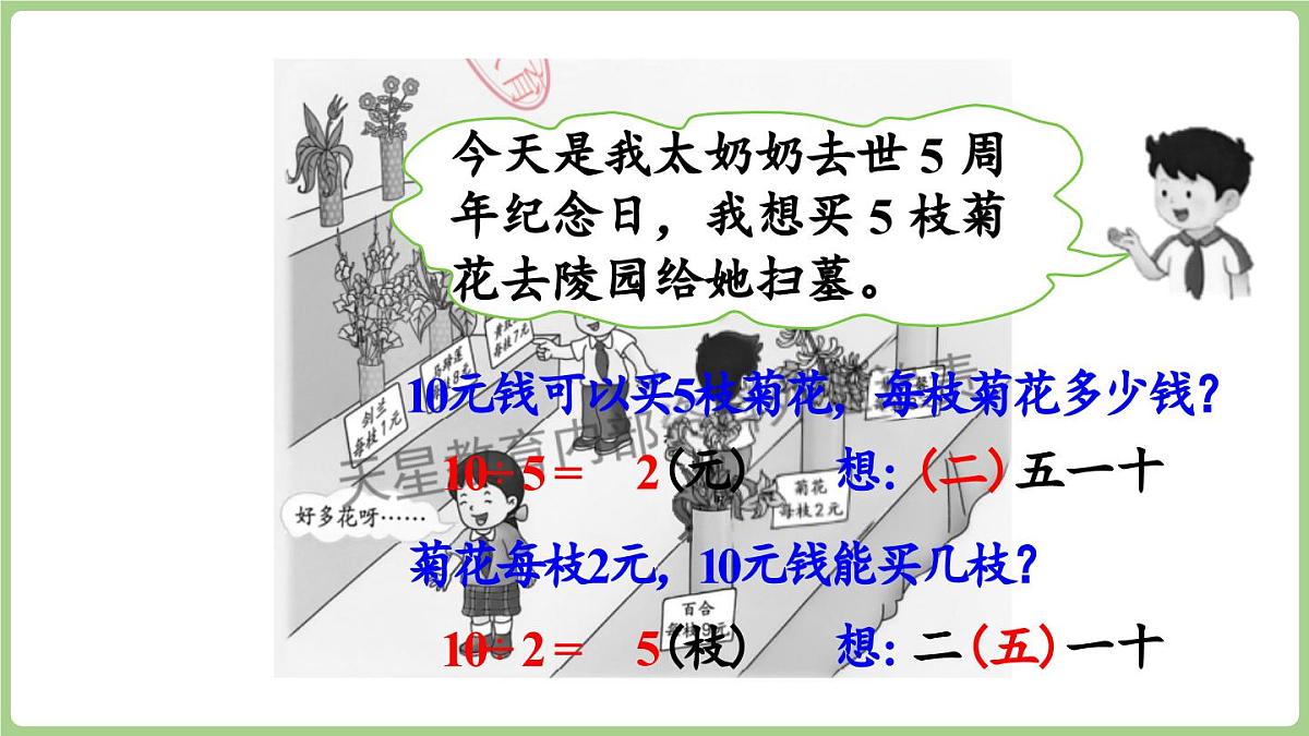 冀教版数学二年级上册五用乘法口诀求商-连环画故事会 (课件）第7页