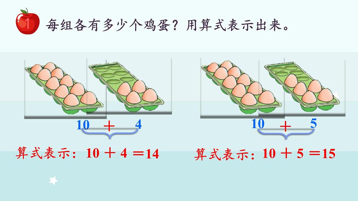 冀教版（2024）一年级数学上册课件  3.2  10加几和相应的减法第5页