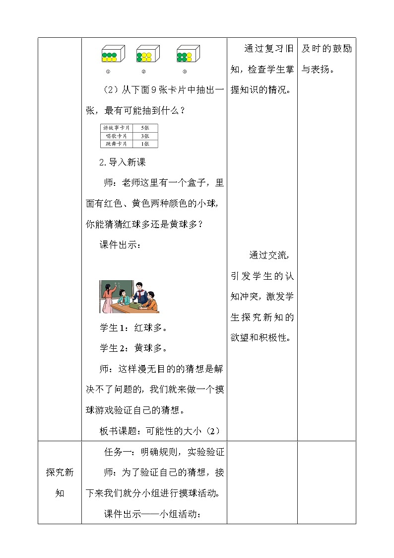 人教版数学五上4.3《可能性的大小（2）》教学设计第2页
