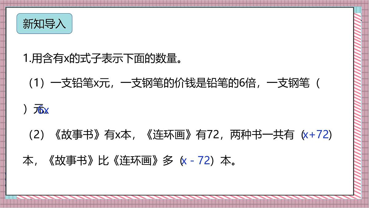 人教版数学五上5.13《实际问题与方程（四）》课件第3页