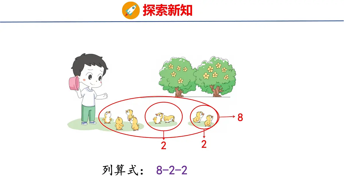 2025年人教版一年级数学上册 2.3.3 连加 连减(课件)第7页