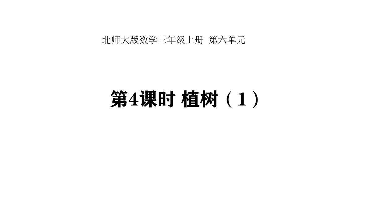 6.4 植树(1) (课件)-2025-2026学年三年级上册数学北师大版（2024）第1页