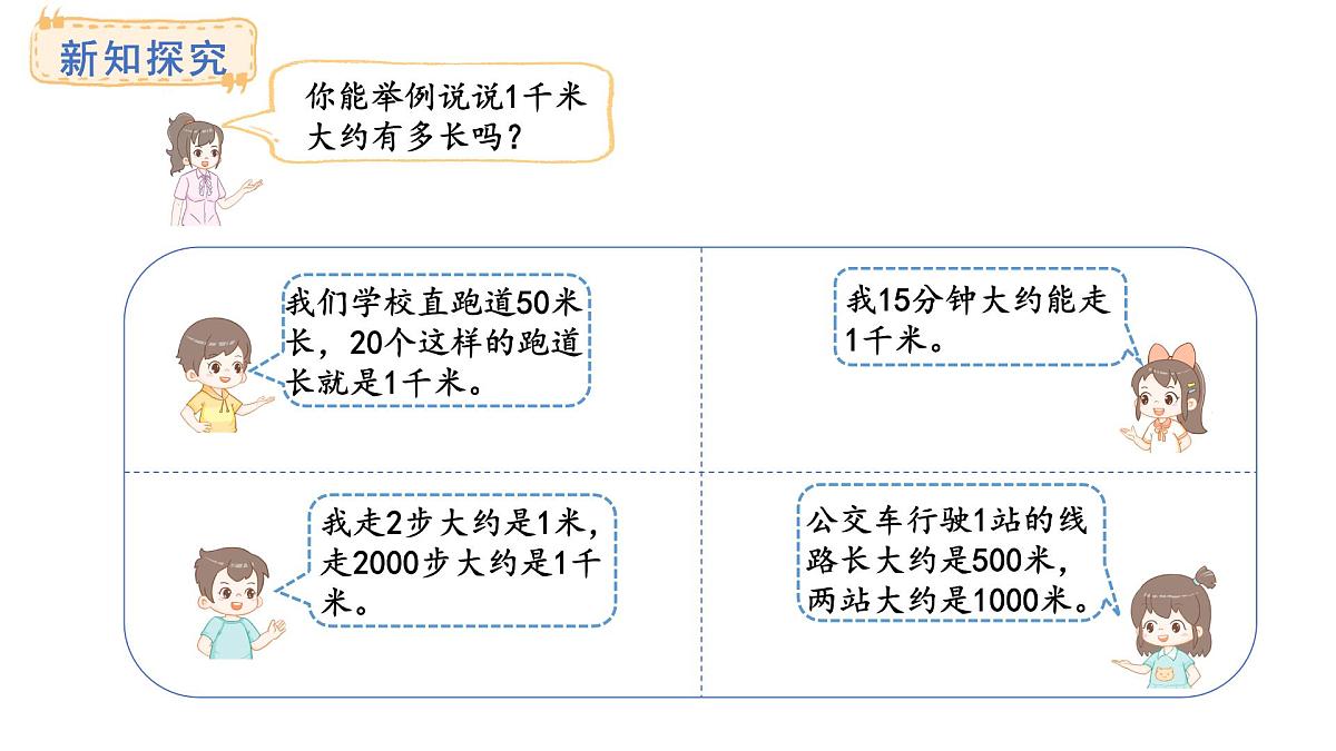 青岛版（六三）数学三年级上册1.3 认识千米及换算单位（课件）第7页