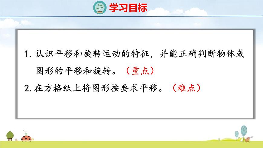 苏教版（2024）新教材三年级数学上册课件 第5单元 第1课时 平移和旋转第2页