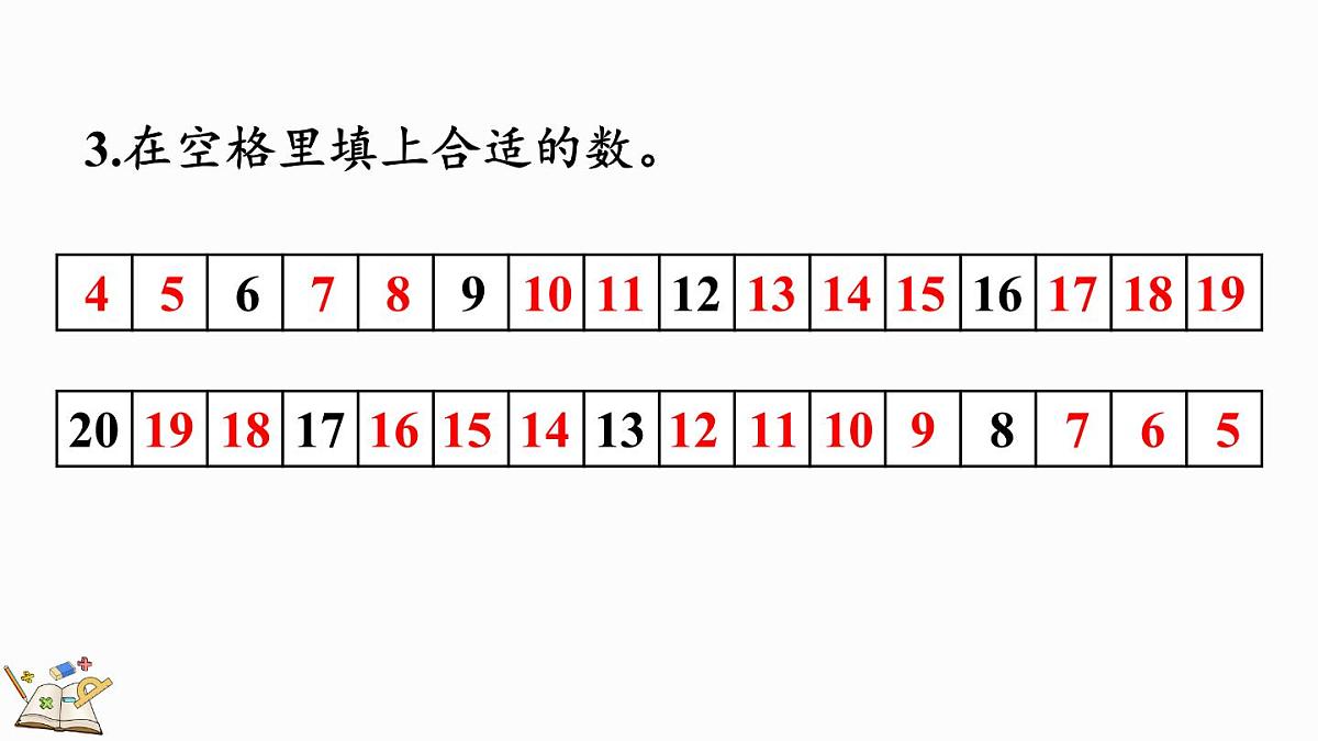 2025年冀教版一年级数学上册 期末复习（2） 学习评价1 (课件)第6页