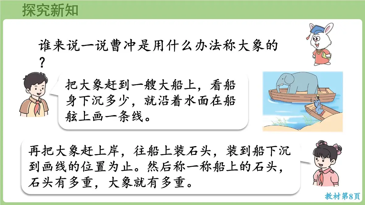 冀教版数学三年级上册称量物体4 曹冲称象的奥秘 (课件）第4页