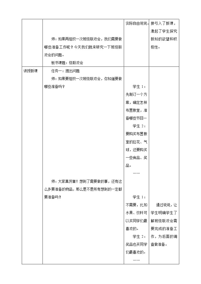 【任务型备课】苏教版五年级上册-5.13 班级联欢会（教案）第2页
