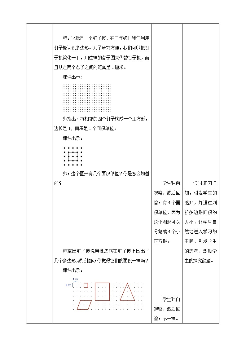 【任务型备课】苏教版五年级上册-8.4 钉子板上的多边形（教案）第2页
