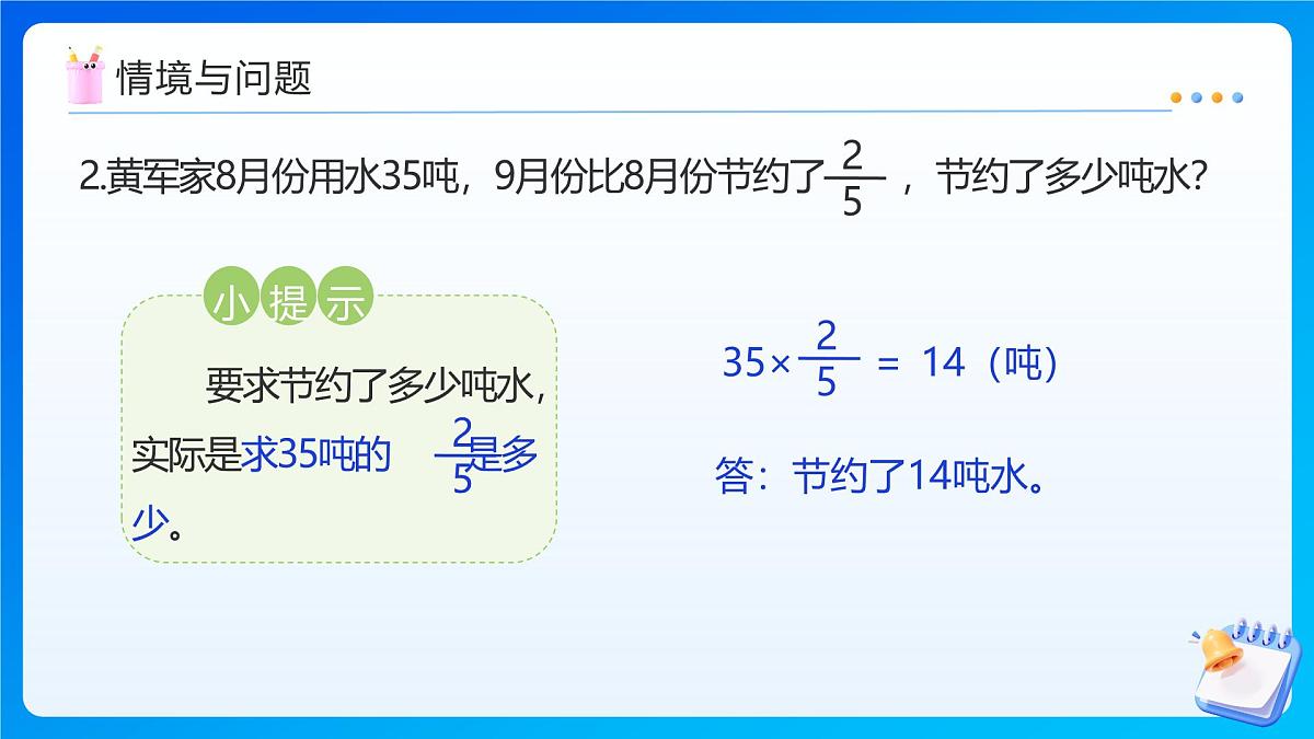 【任务型备课】苏教版六年级上册-5.3 稍复杂的分数乘法实际问题(2)（课件）第6页