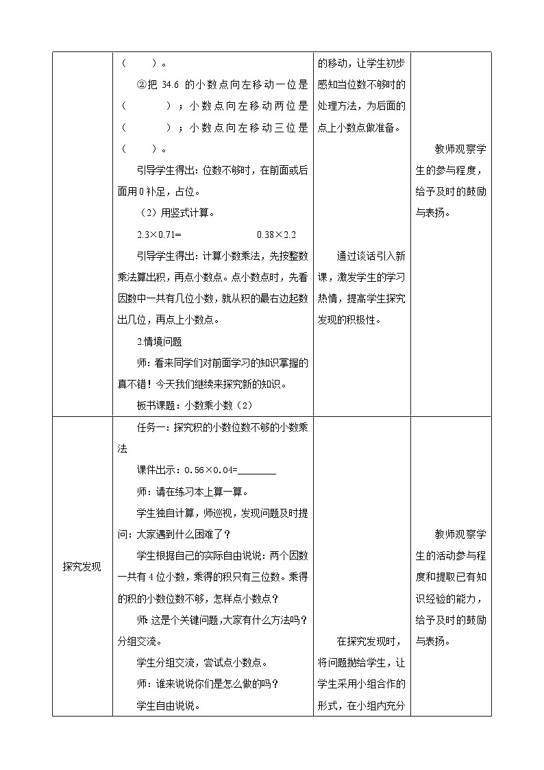 【任务型备课】人教版五年级上册-1.3 小数乘小数（2）（教案）第2页