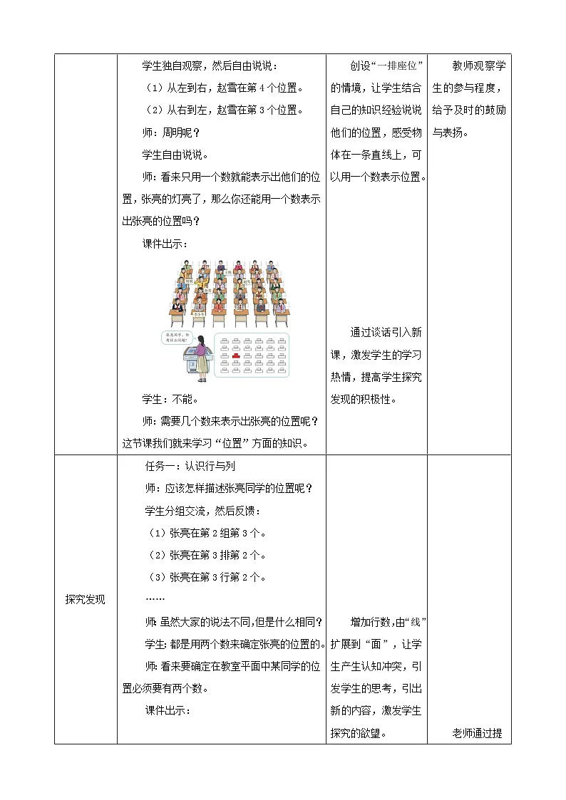 【任务型备课】人教版五年级上册-2.1 用数对表示位置（教案）第2页