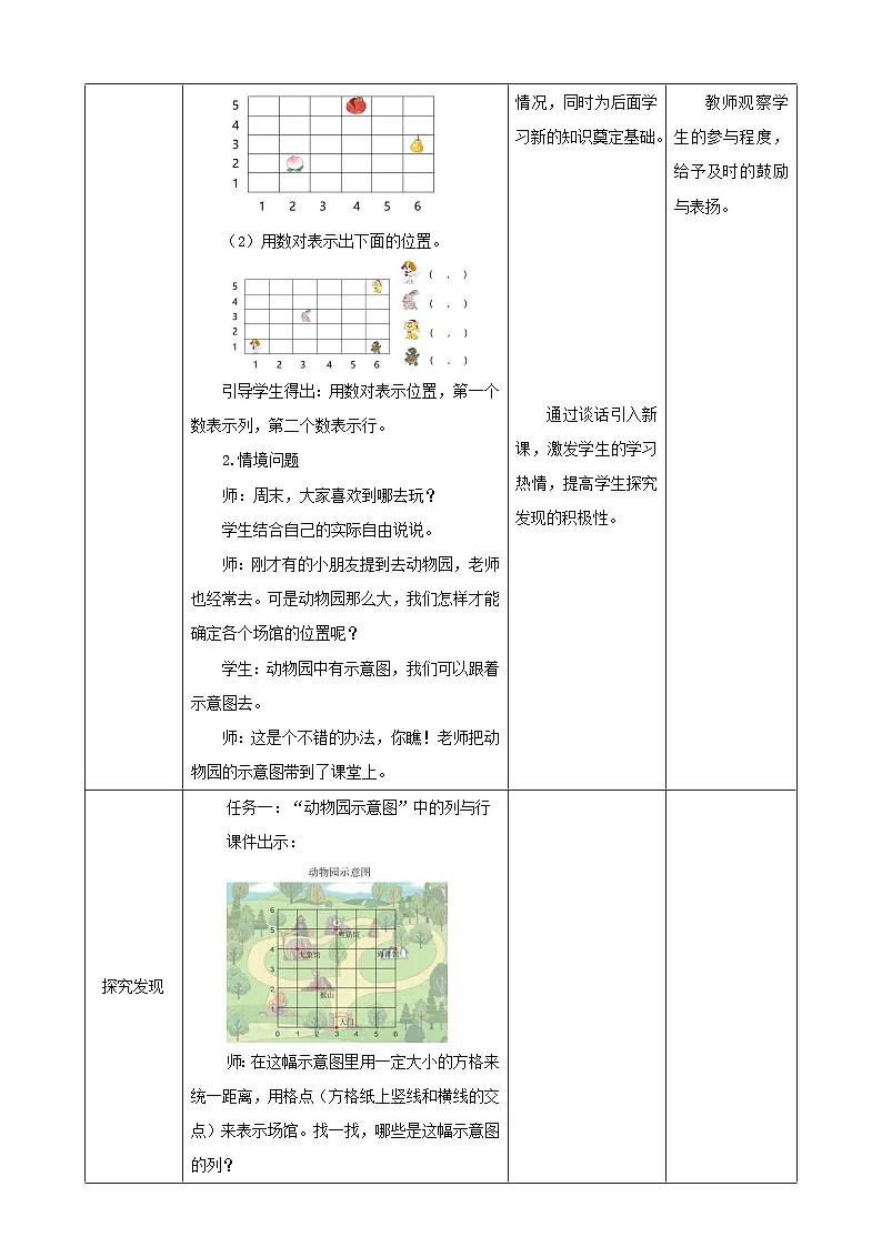 【任务型备课】人教版五年级上册-2.2 在方格纸上用数对确定物体的位置（教案）第2页