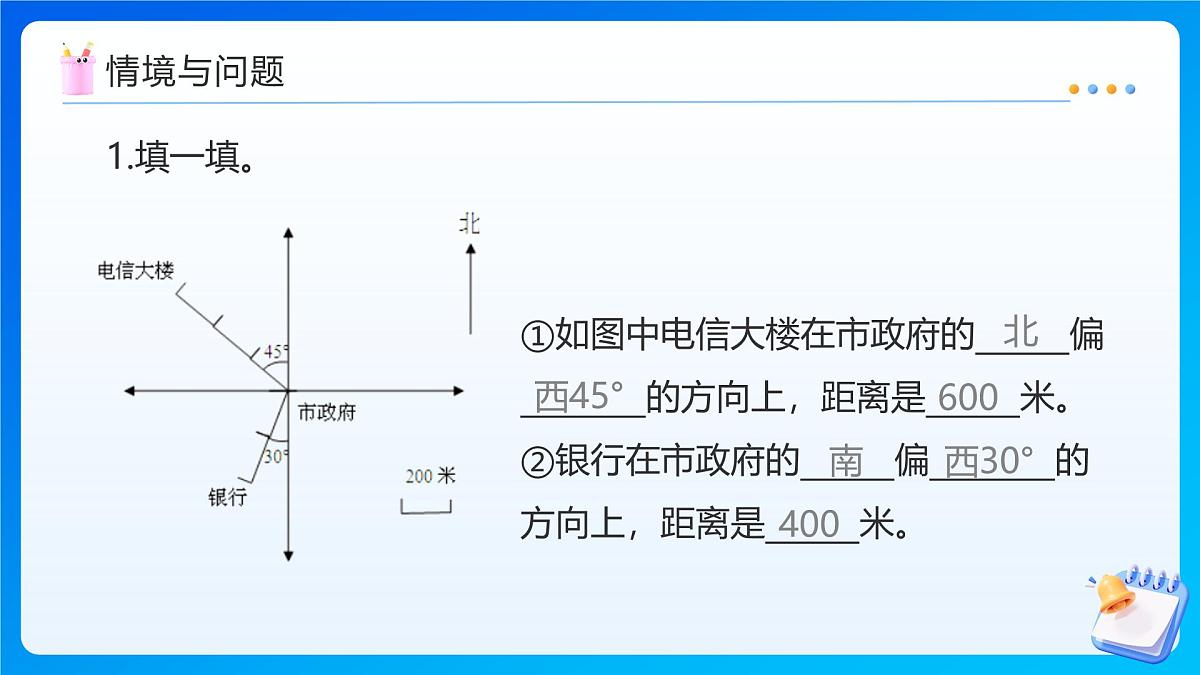 【任务型备课】人教版六年级上册-2.2 在平面图上标出物体位置（课件）第4页