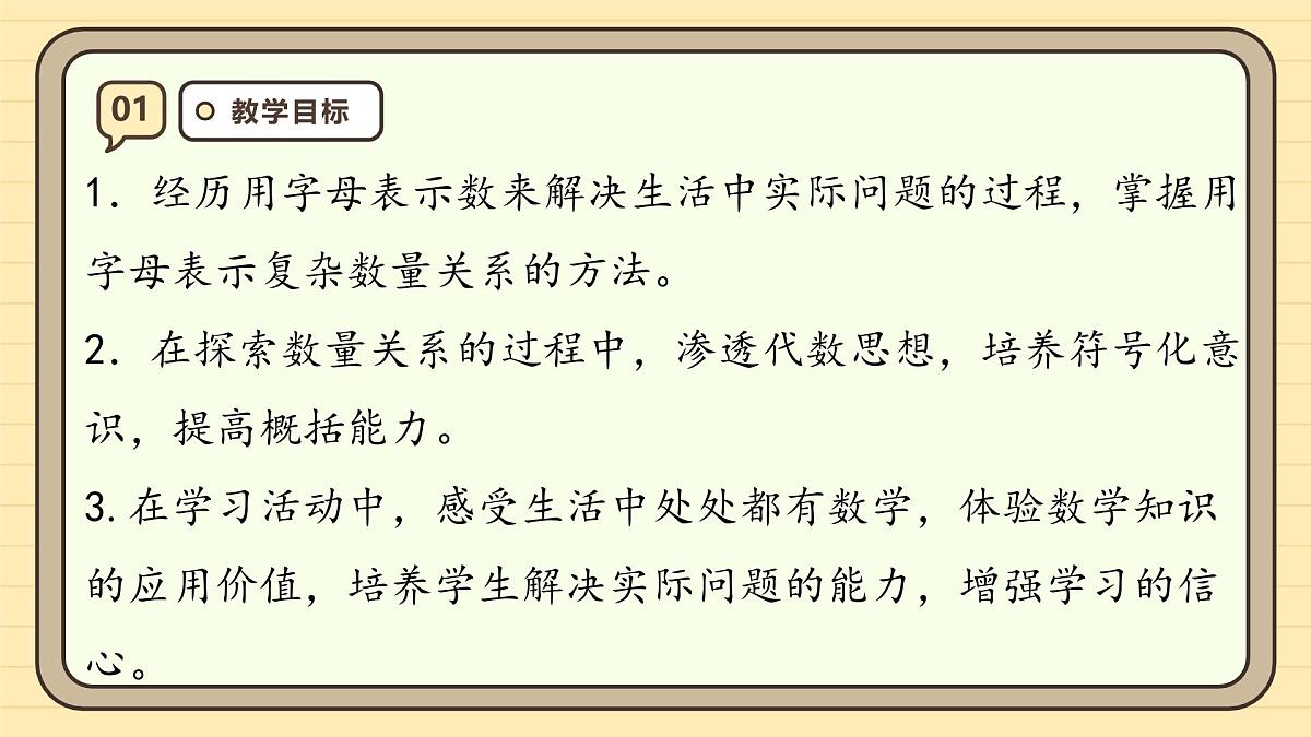 5.4 用字母表示数（4） 课件 人教版 五年级上册数学第3页