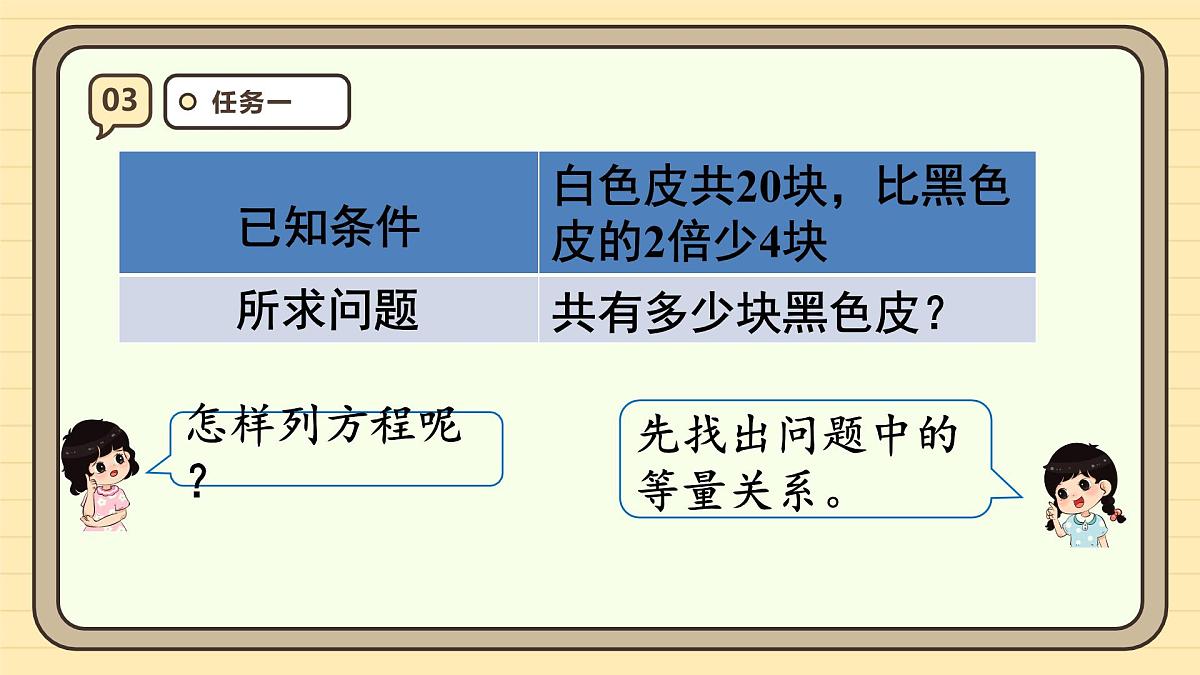 5.11 实际问题与方程(2) 课件 人教版 五年级上册数学第7页