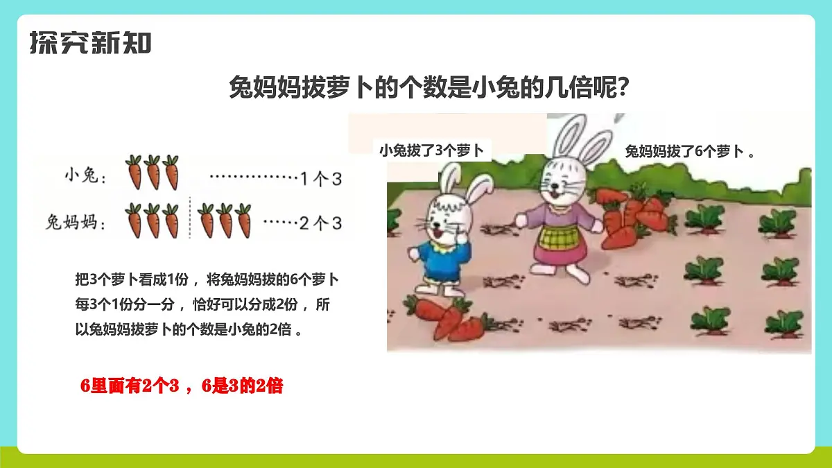 冀教版三年级上册数学第一单元1《认识倍数-大象之家》课件第8页