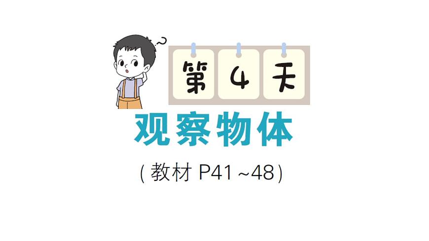 小学数学新北师大版三年级上册期末复习第4天 观察物体作业课件（2025秋）第1页