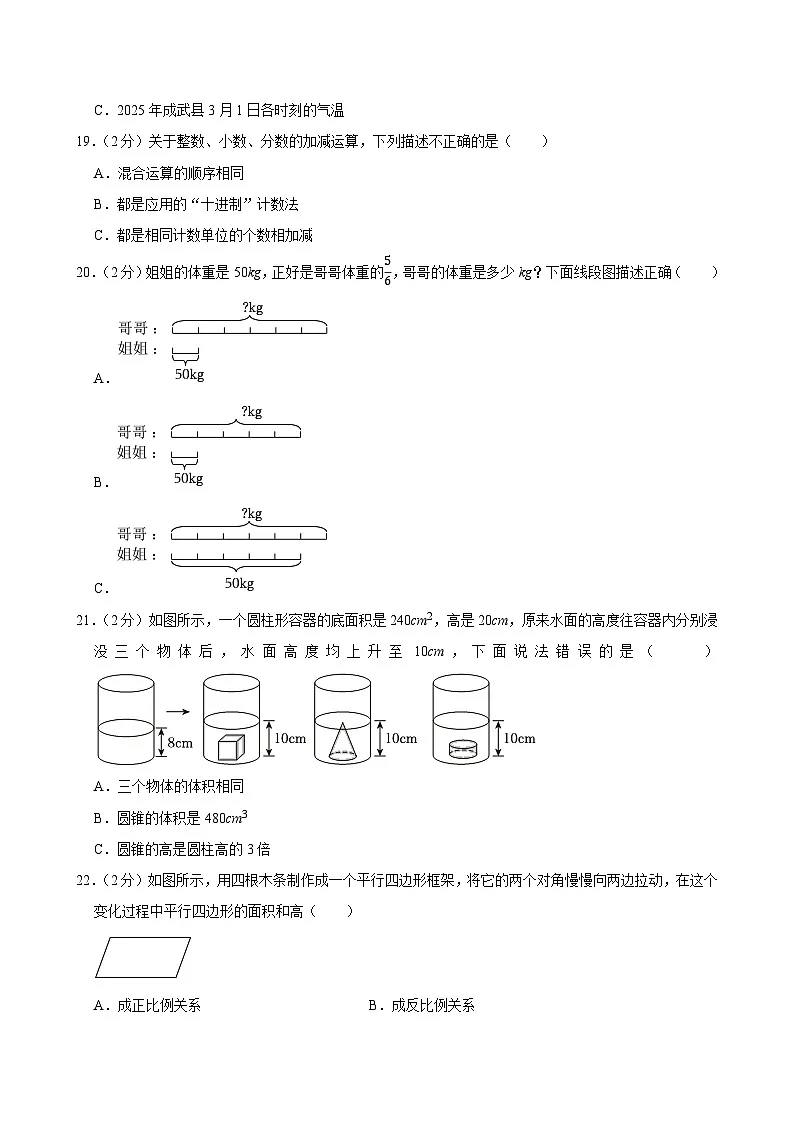 2025年山东省菏泽市成武县小升初数学试卷第3页