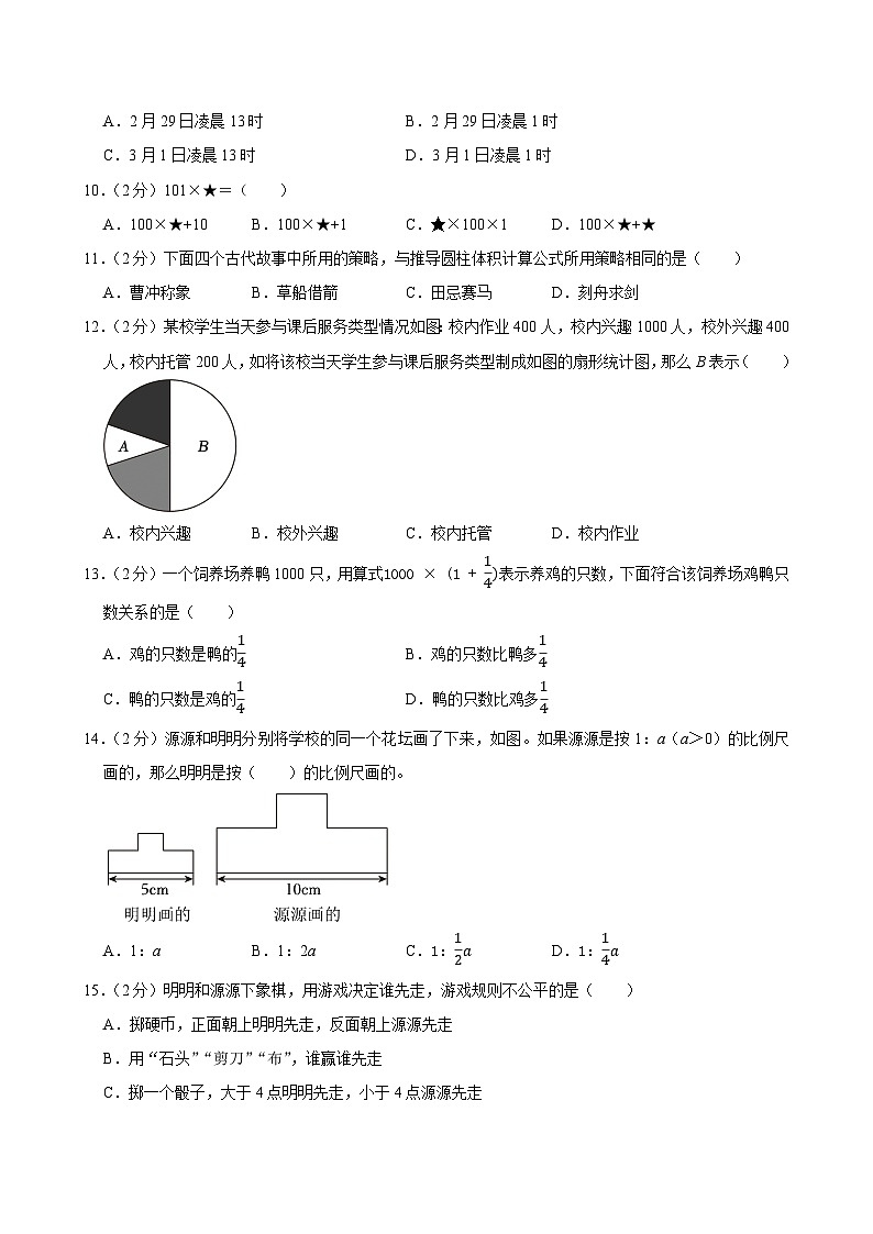 2025年河北省沧州市东光县小升初数学试卷第2页