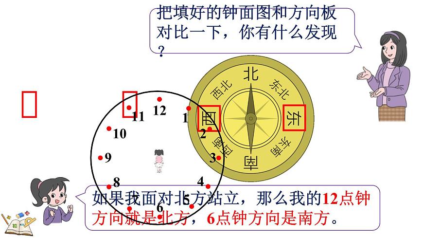 北师大版数学三年级上册记录我们的校园-有趣的“几点钟方向”(课件)第5页