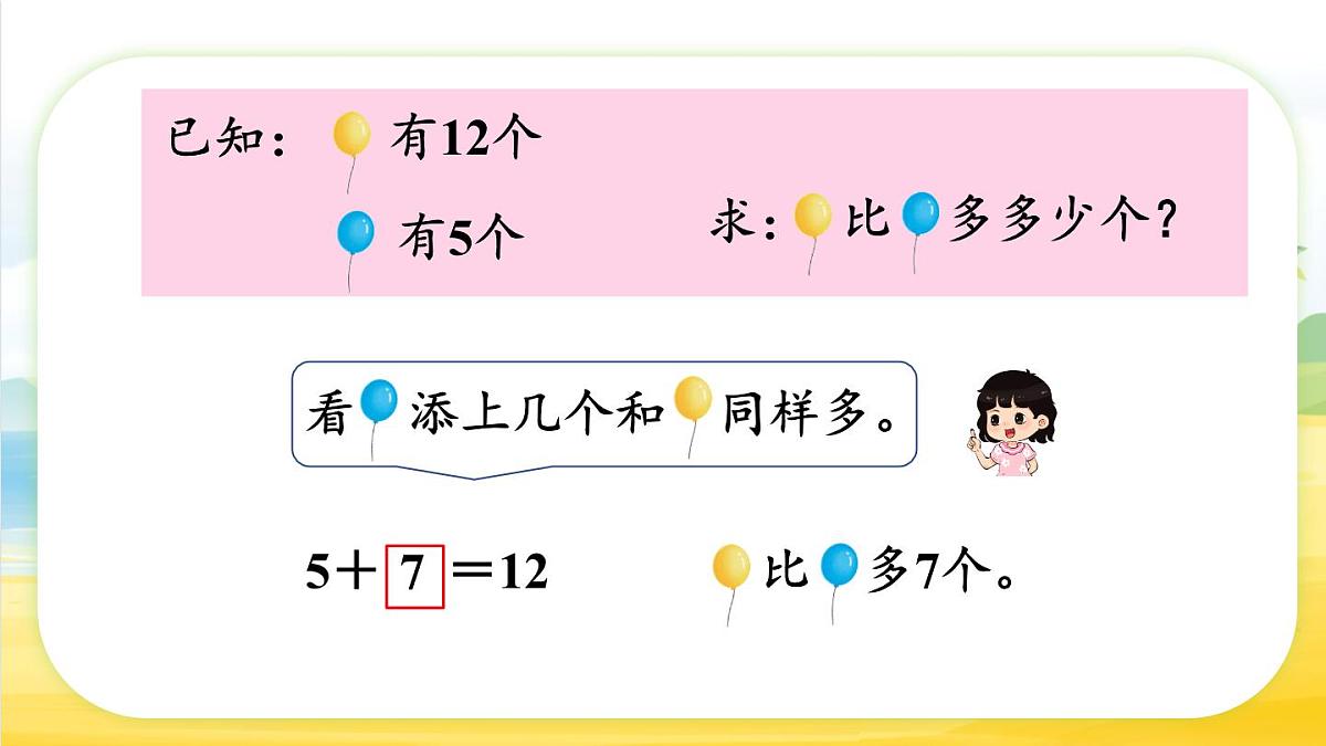 6.1 求一个数比另一个数多（或少）多少（课件）-2024-2025学年苏教版数学一年级下册第7页