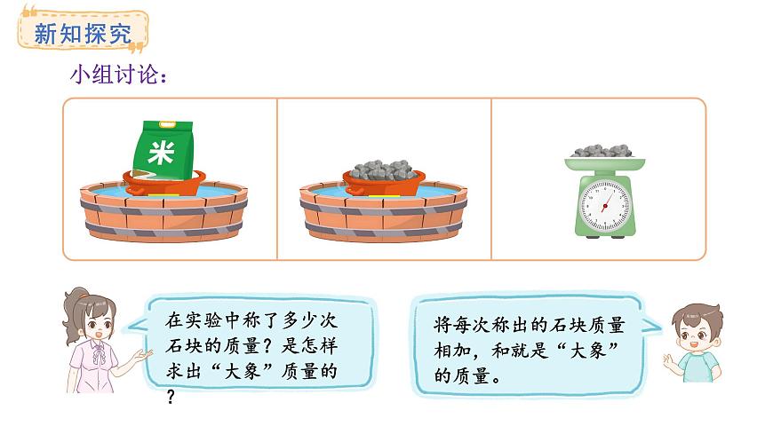 苏教版数学三年级上册曹冲称象的故事1.我们也来称“大象”号）课件第8页