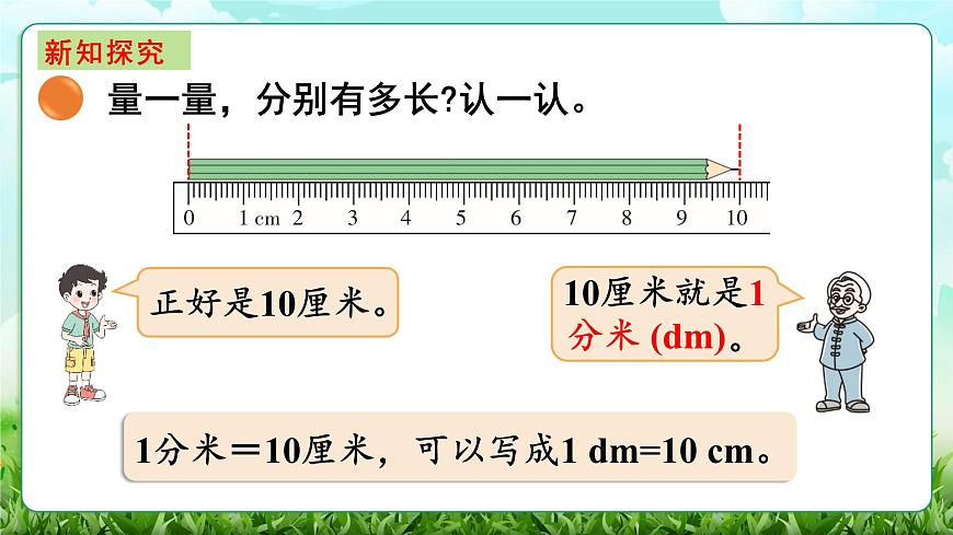 【核心素养】2025秋新北师大版小学数学三年级上册 第二单元《2.1铅笔有多长》课件第3页