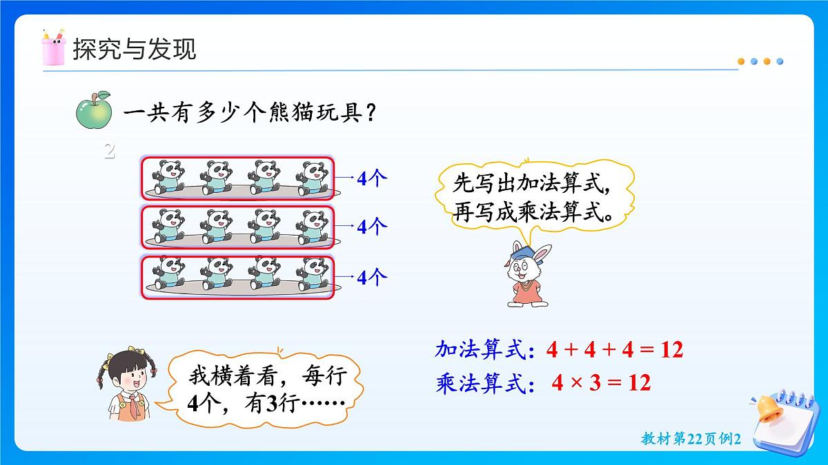 【任务型备课】冀教版二年级上册-2.2 乘法算式各部分的名称（课件）第7页
