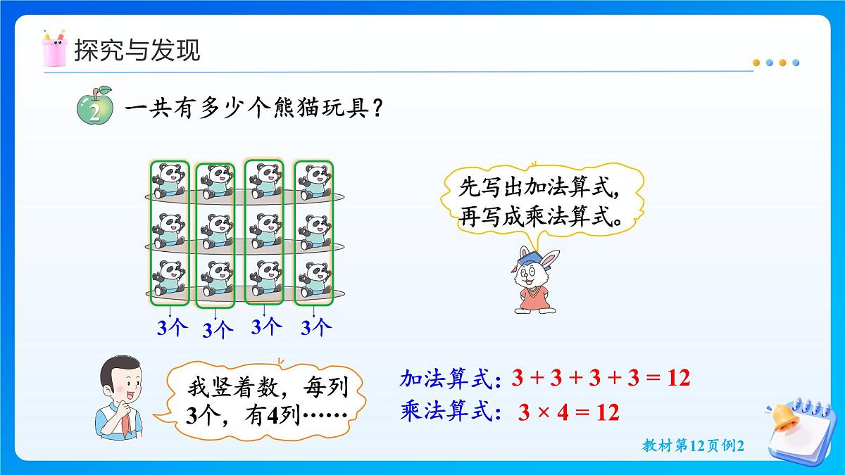 【任务型备课】冀教版二年级上册-2.2 乘法算式各部分的名称（课件）第8页