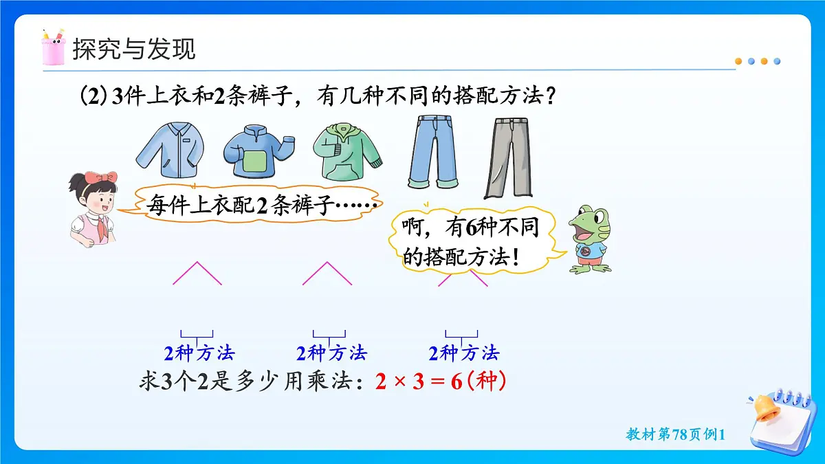 【任务型备课】冀教版二年级上册-6.1 简单的搭配（课件）第7页