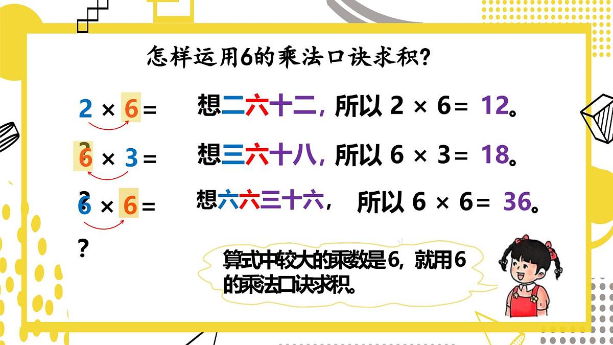 3.2.1++6的乘法口诀(课件)数学冀教版二年级上册(2025)第7页