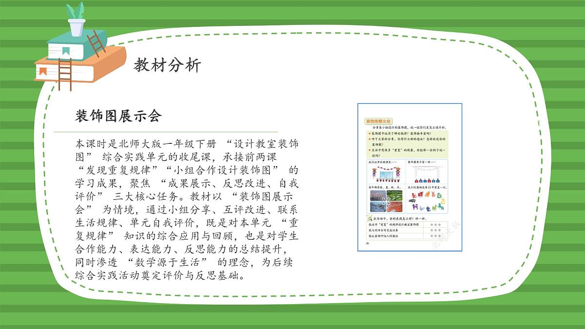 （2025新版教材+核心素养）北师大数学一下综合实践 第3课时 装饰图展示会 PPT第3页