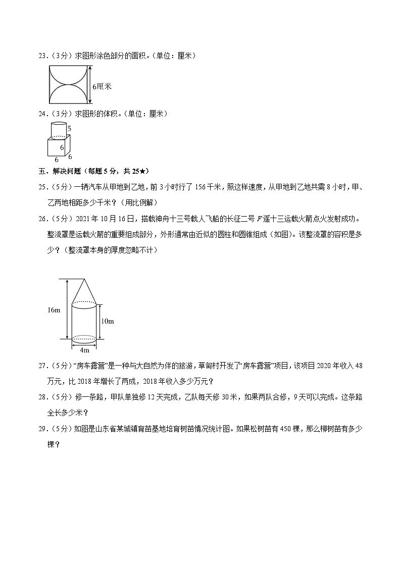 2024-2025学年山东省烟台市芝罘区五年级（下）期末数学试卷第3页