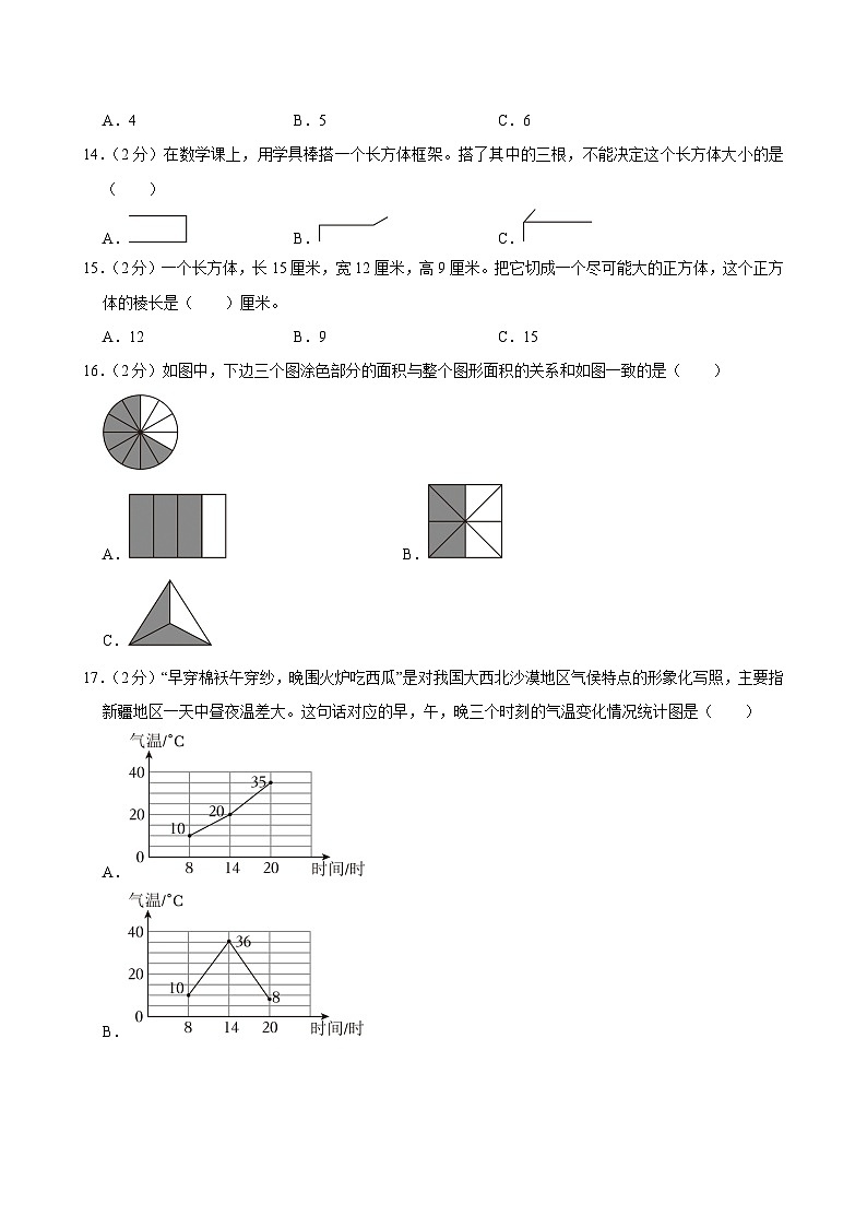 2024-2025学年新疆乌鲁木齐市五年级（下）期末数学试卷第2页