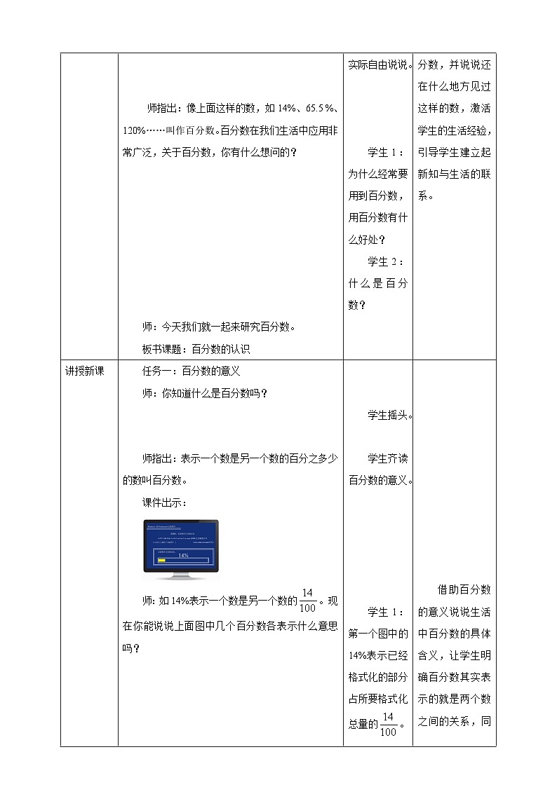 《6.1 百分数的认识》教学设计 2025-2026学年小学数学六年级上课 人教版第2页