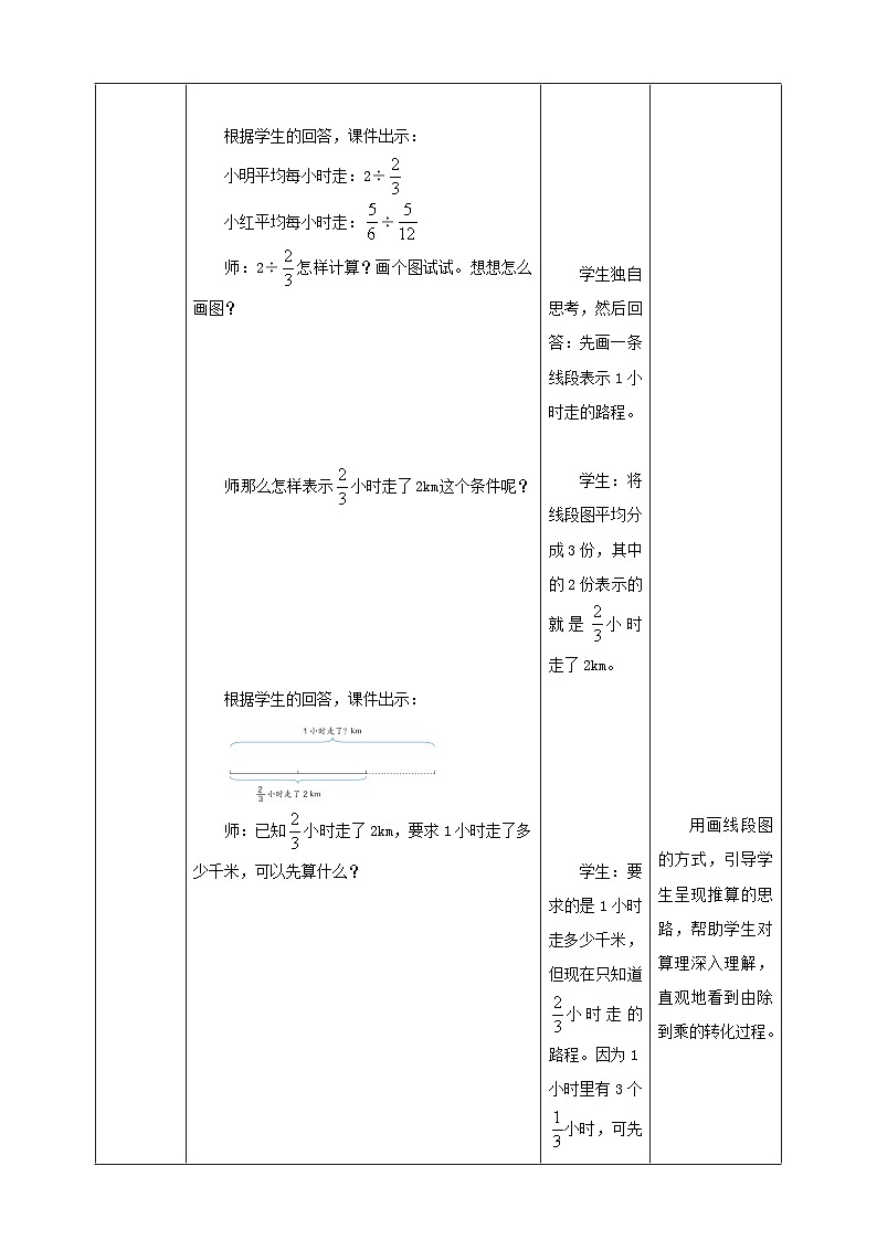 《3.3 一个数除以分数》教学设计表格式  2025-2026学年小学数学六年级上册 人教版第3页