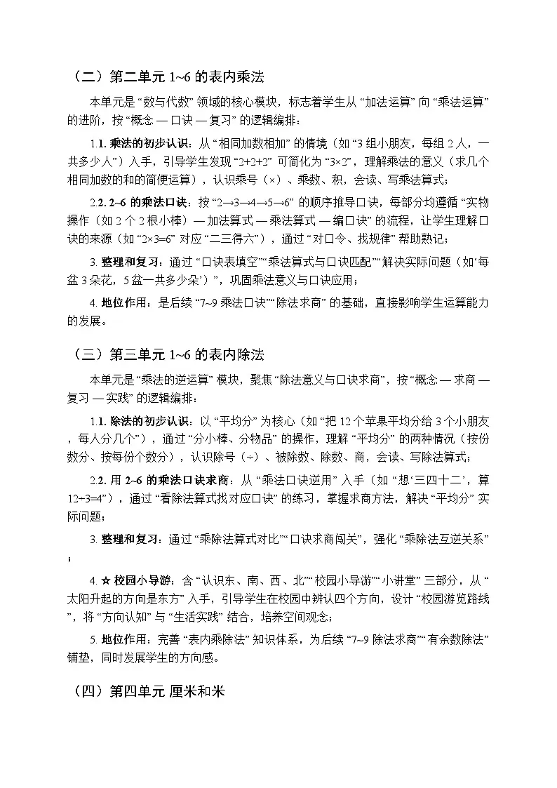 2025年秋人教版（2024）小学数学二年级教学计划及进度表（2025-2026学年第一学期）第3页