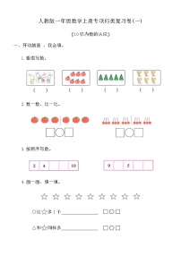 人教版一年级数学上册专项归类复习卷(一)（含答案）