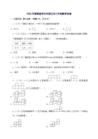 [小升初]2025年湖南省怀化市洪江市六年级下册数学试题[附答案]