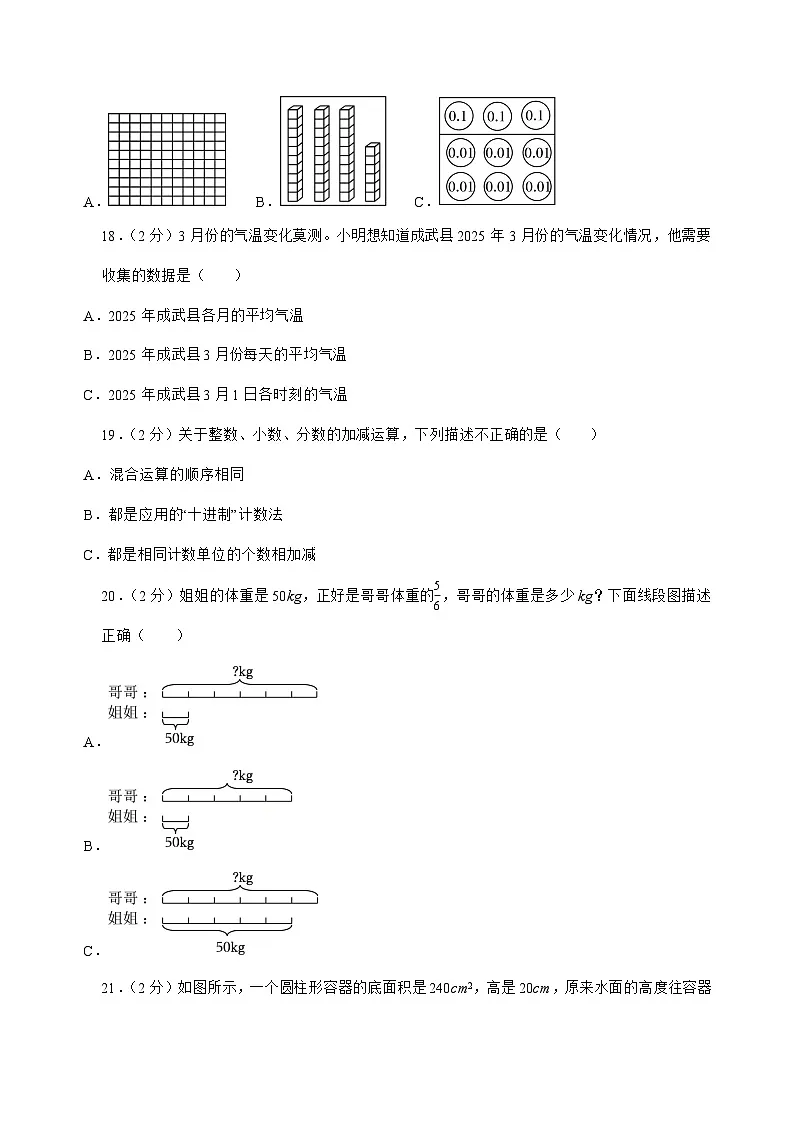 [小升初]2025年山东省菏泽市成武县六年级下册数学试题[附答案]第3页