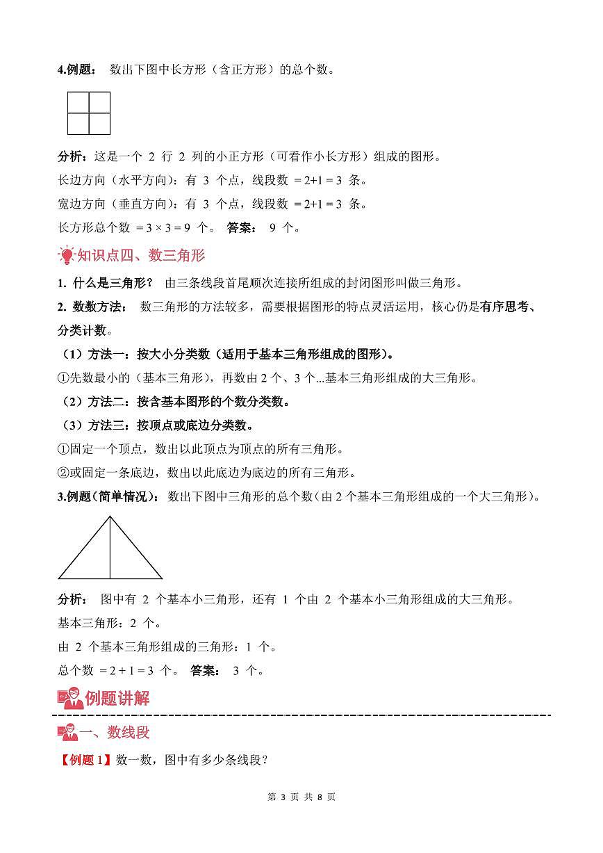 第01讲 数数图形--三年级奥数培优讲义（原卷版）第3页