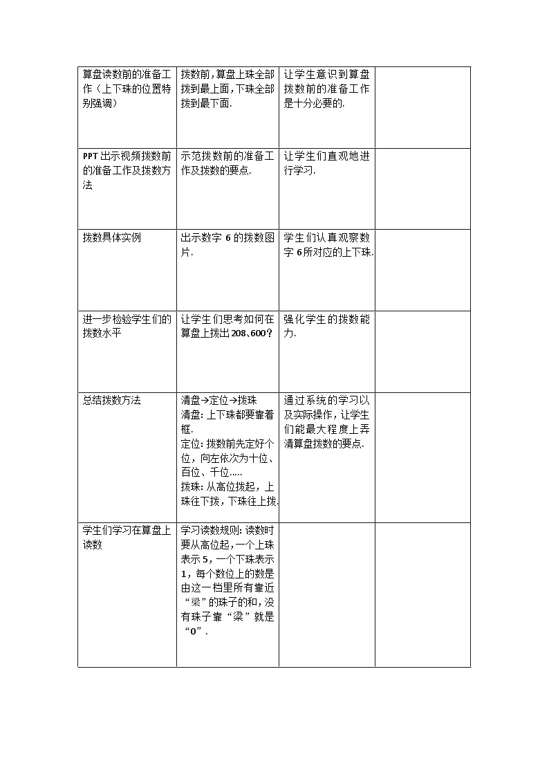 第1单元第3课时算盘（教学设计）-2025-2026学年四年级数学人教版上册第2页
