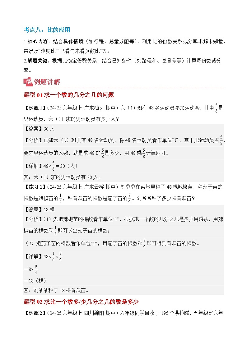 期中专项训练：专题02 解决问题-2025-2026学年六年级上册数学人教版（解析版）第3页